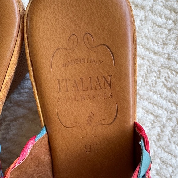 Italian Shoemakers Colorful Braided Sandals Made in Italy Size 9.5 - Picture 2 of 9